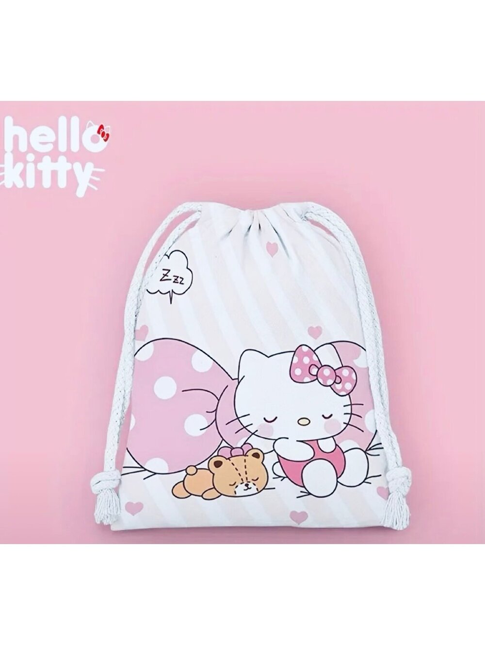 New - Hello Kitty - Small - Drawstring Pouch